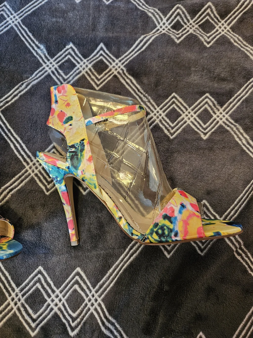 Mix No 6 New Floral Cameo Multicolor Floral Dress Shoes Sz 8